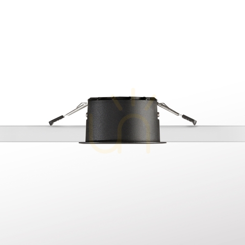 Prüfen Einbauleuchte Ideallux TAG schwarz LED 7W 2700K rund Ø9,8 cm 344843