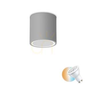 Außen-Deckenleuchte Ideallux TECHO rund grau GU10 IP54 D9 cm 342726 small 0