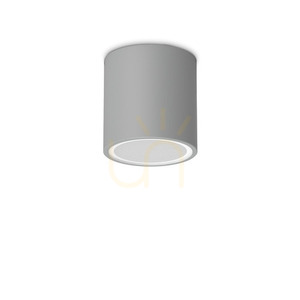 Außen-Deckenleuchte Ideallux TECHO rund grau GU10 IP54 D9 cm 342726 small 2