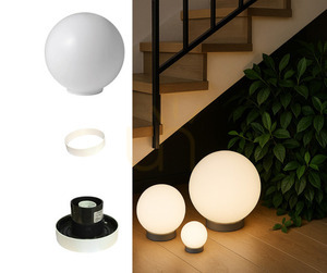 Dekoratives Gartenkugel-Set – LUNA BALLS 15, 20, 25 cm + LED – UV small 12