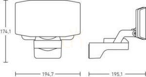 Steinel XLED Protect PIR 13.6W 3000K 1642lm IP54 IK03 230V weiß / Kunststoffstrahler ohne Sensor small 3