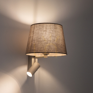 Wandleuchte Nowodvorski TUTOIA 11684 mit Leseleuchte E27+GU10 beige, 23 cm small 1