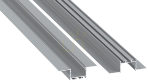 Lumines akin LED-Profil, silber eloxiert, 1 m, Einputzprofil für Gipskarton, 10-1414-10 small 0