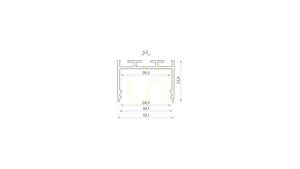 LED-Profil LUMINES Typ alba roh 2 m small 1