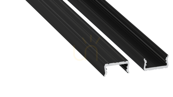 LUMINES LED profile atom type black lacquered 2 m