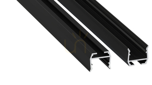 LED-Profil LUMINES axel, schwarz lackiert, 2,02 m small 0
