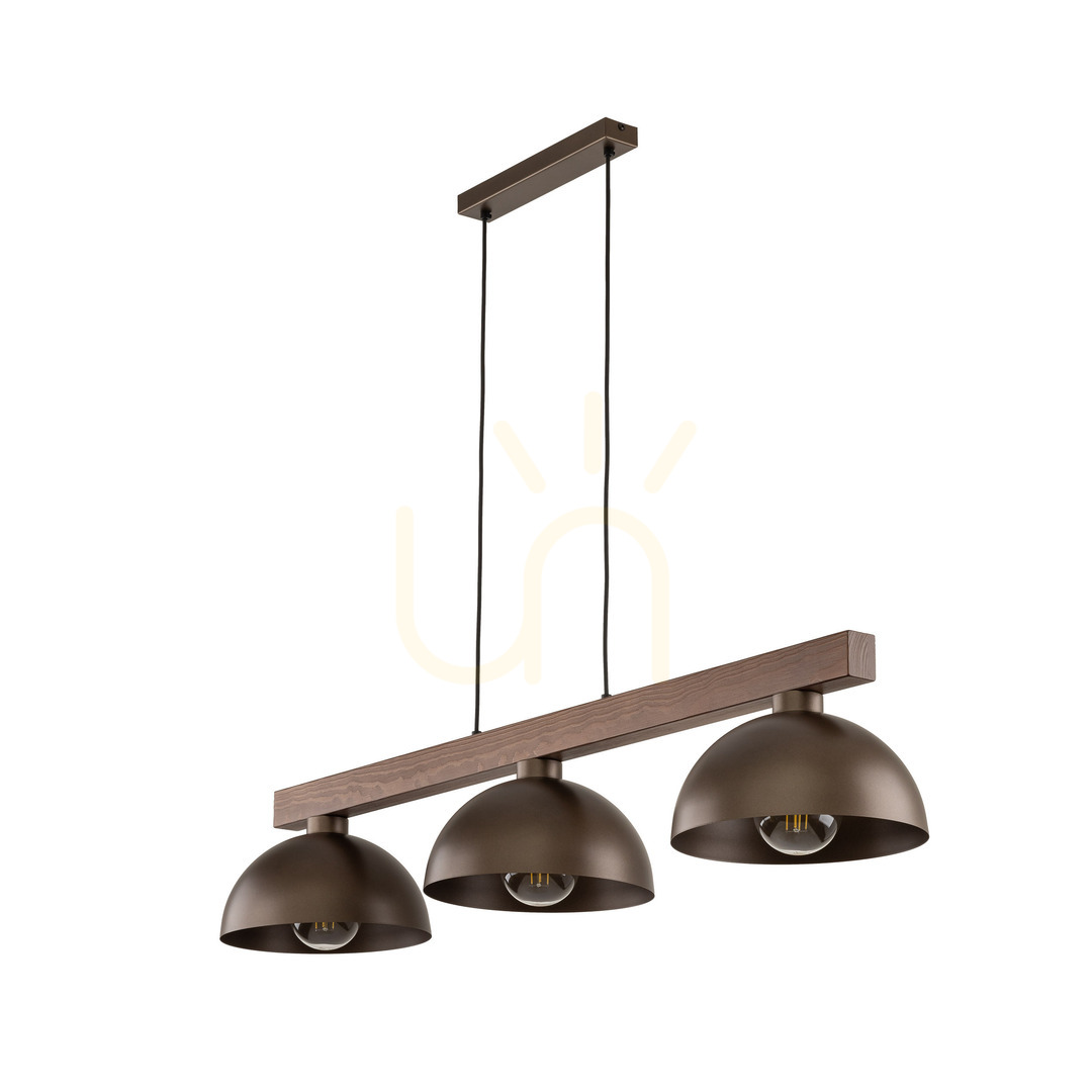 Hnědá závěsná lampa Oslo 3