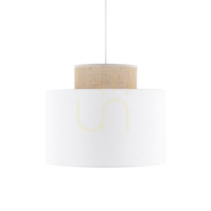 Duo Pendelleuchte aus weißer Jute 1 small 6