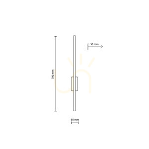 Flash Black Wandleuchte 1 Led M small 4