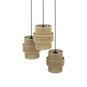 Calisto Jute Hängelampe 3 Kreis small 2