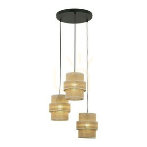 Calisto Jute Hängelampe 3 Kreis small 3