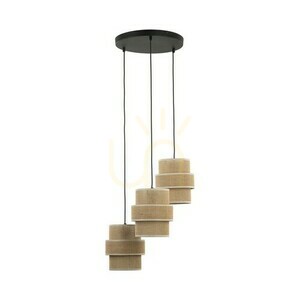 Calisto Jute Hängelampe 3 Kreis small 6