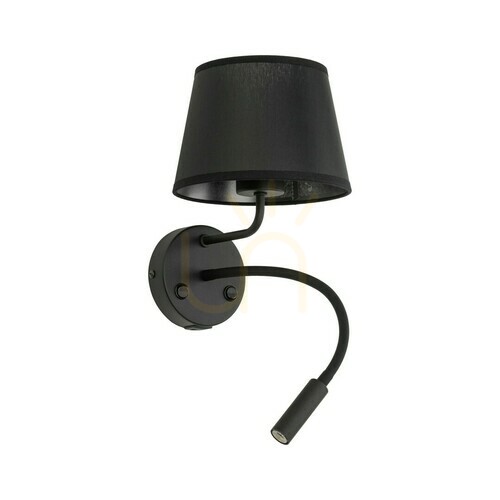 Prüfen Maja Schwarz Wandleuchte 2 E27+ G9 + Usb