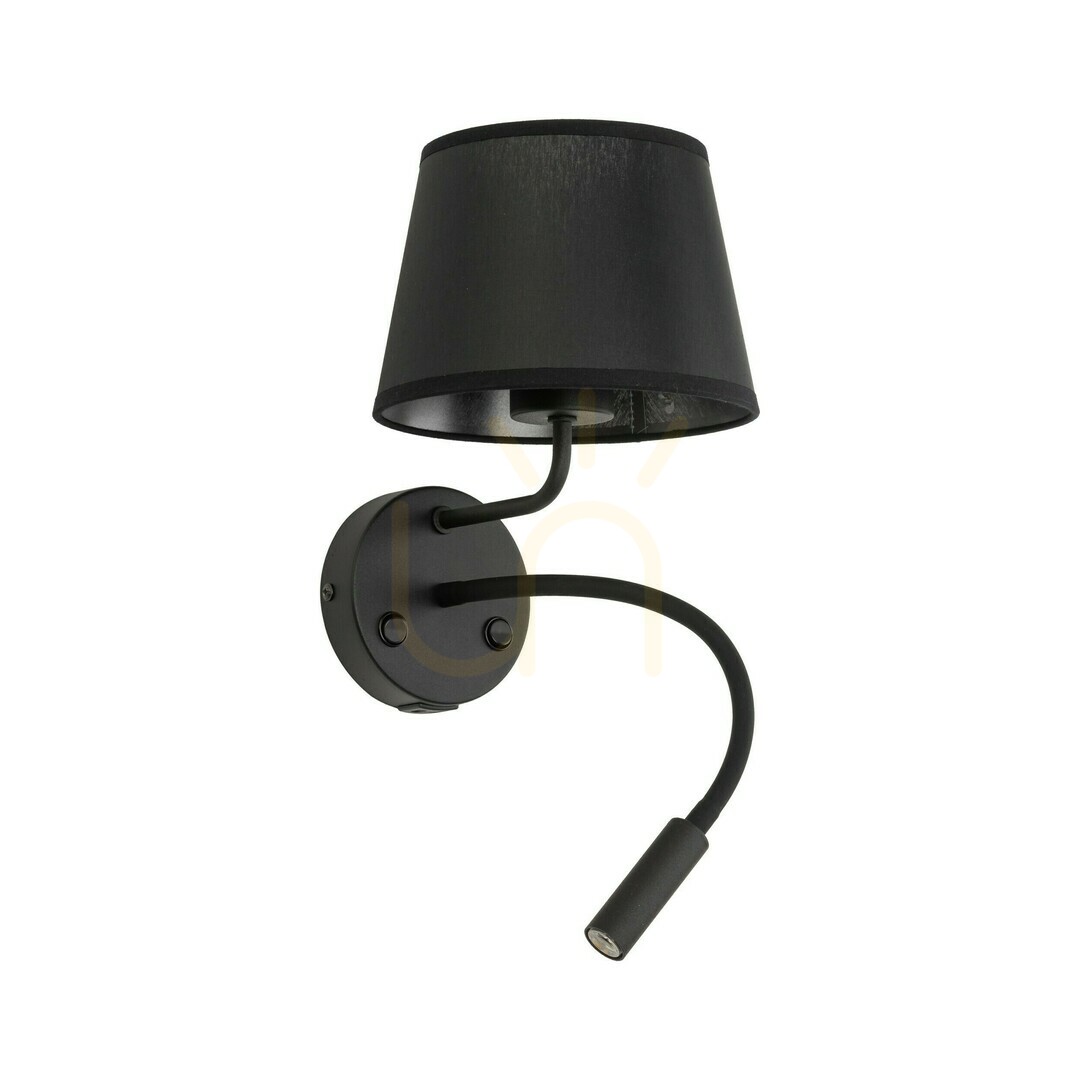 Maja Schwarz Wandleuchte 2 E27+ G9 + Usb
