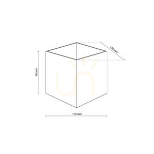 Cube Black Led Wandleuchte ip 54 small 8