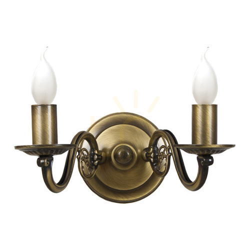 Prüfen Elegante RETRO-Wandleuchte 2 x E14 LED patiniert