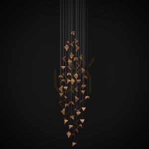 💛 HIVE 2 gold art chandelier LGH0982 - Gie El loft Pendelleuchte ✨ small 5