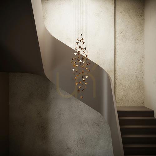 Prüfen 💛 HIVE 2 gold art chandelier LGH0982 - Gie El loft Pendelleuchte ✨