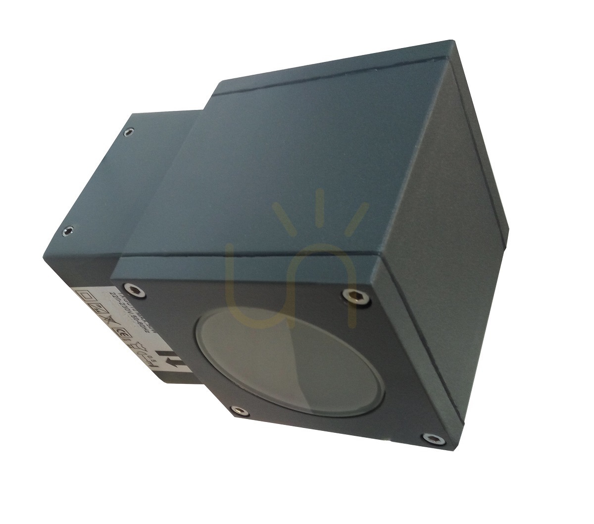 Nástenné svietidlo Max Light Home W0083 grafitové štvorcové hliníkové 8x9 cm