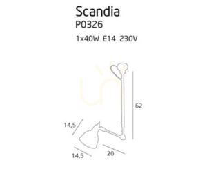 Pendelleuchte Max Light Scandia P0326 schwarz Metall 14 cm small 1