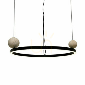 Pendelleuchte Max Light Solaris P0613 schwarz 50 cm LED 35W 3000K small 1