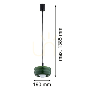 Pendelleuchte ARGON TEVO weiß flaschengrün G9 Glas 8815 small 6