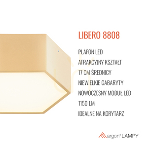 Plafon LED Argon Libero Gold 1150 lm 3000K IP20 8808 small 1