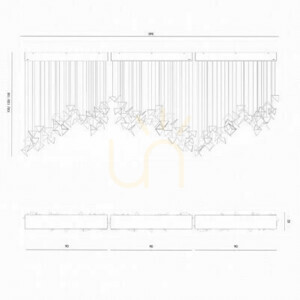 💡 TIDE gold artistic chandelier LGH0972 - Gie El loft Pendelleuchte ✨ small 6
