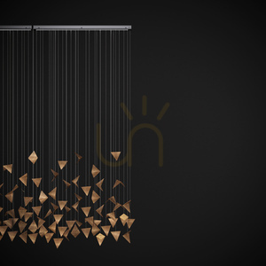 FALL 4 gold artistic chandelier LGH0952 - Gie El loft Pendelleuchte ✨ small 3