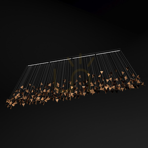 FALL 4 gold artistic chandelier LGH0952 - Gie El loft Pendelleuchte ✨ small 4