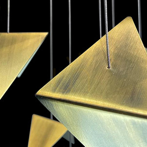 FALL 4 gold artistic chandelier LGH0952 - Gie El loft Pendelleuchte ✨ small 6