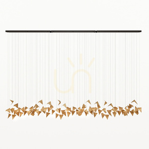 PLAIN 3 Gold künstlerischen Kronleuchter - LGH0922 - Gie El small 0