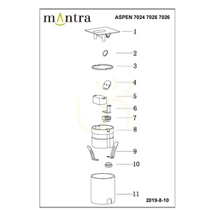 LED-Wandeinbauleuchte Mantra ASPEN 7025, schwarz, 3 W, 3000 K small 7
