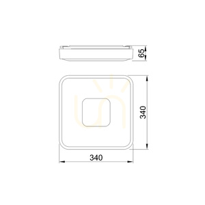 Mantra COIN 7924 LED-Deckenleuchte, Holzoptik, 34 × 34 cm, mit Fernbedienung small 4