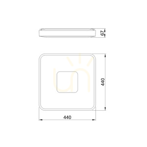 Mantra COIN 7926 LED-Deckenleuchte gold, 44 × 44 cm, 80 W, mit Fernbedienung small 4