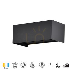 Mantra DAVOS 8607 LED-Außenwandleuchte, schwarz, 24 W, 2700 K small 1