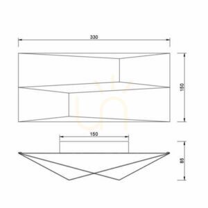 Weiße LED-Wandleuchte Mantra FUJI 8158 14 W 3000 K 1250 lm small 2