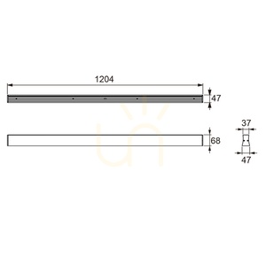 Mantra HANOK 7946 lineare LED-Deckenleuchte, weiß, 38 W, 4000 K small 3