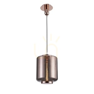 Kupferfarbene Mantra JARRAS 6193 Pendelleuchte aus Glas, E27 small 0
