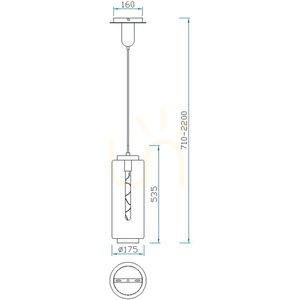 Mantra JARRAS 6197 Pendelleuchte, Chrom/Graphit, E27, 17,5 cm small 5