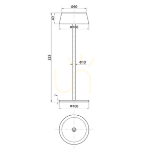 Mantra K4 7987 Akku-Tischleuchte Corten LED 3000 K small 6