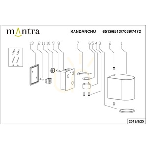 Weiße Außenwandleuchte Mantra KANDANCHU 6513 GU10 small 4