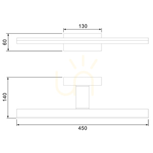 Mantra Morne 7482 LED-Wandleuchte schwarz, 45 cm, IP44 small 2