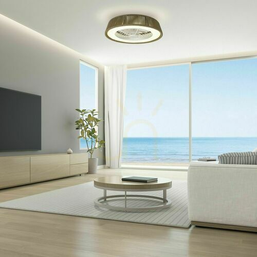 Prüfen Deckenventilator mit LED-Licht Mantra Polinesia Nautica 8227, braunes Textileno, 64,6 cm