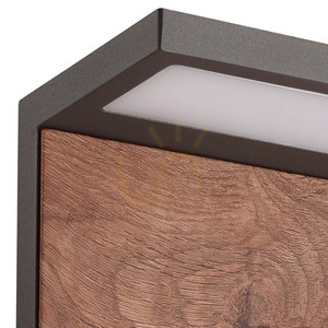 Außenwandleuchte Mantra RUKA 6770 dunkelgrau mit Holzdekor, LED 13 W, 3000 K, IP65 small 1