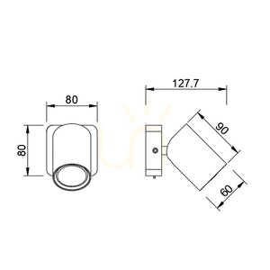Mantra SAL 6284 Wandleuchte, Weiß matt, 1 × GU10, mit Schalter small 7