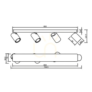 Mantra SAL 6710 Deckenstrahler, 4 × GU10, mattschwarz small 5
