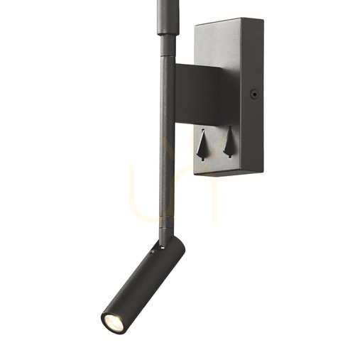 Prüfen Wandleuchte Mantra TORCH 6703 mattschwarz Aluminium 3000K IP20