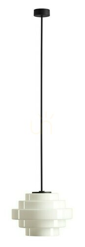 Prüfen Deckenleuchte Aldex Filo Milky L Schwarz Glas 22 cm 9001PL_G1_L