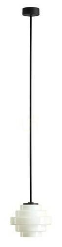 Prüfen Plafond Aldex Filo Milky L schwarz Glas G9 14 cm 9002PL_G1_L